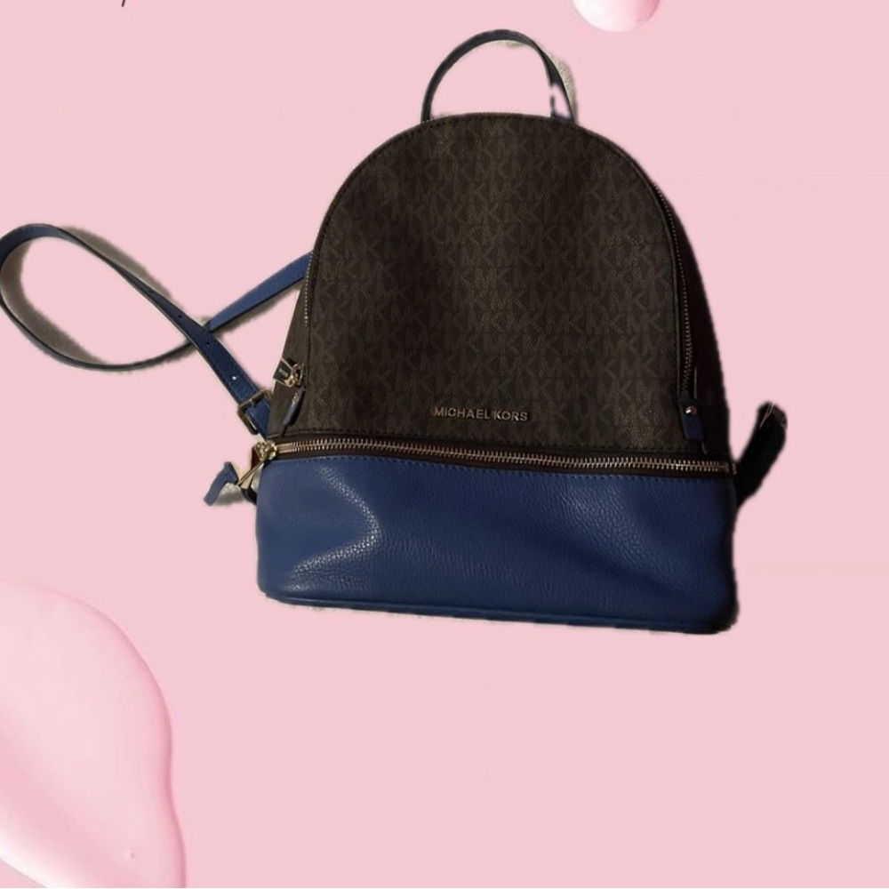 Michael Kors Brown and Blue Women's Bag